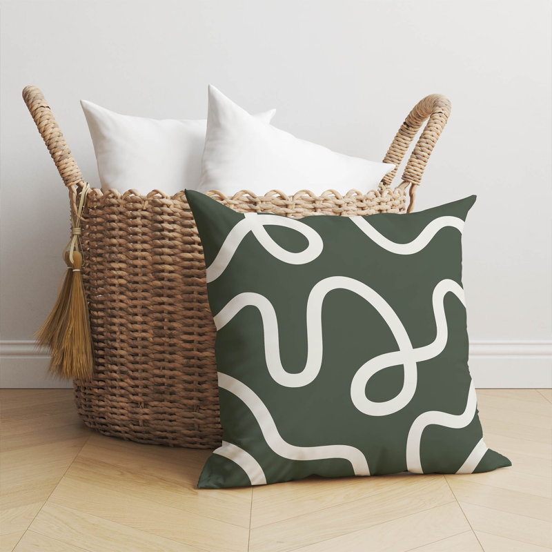 Coussin Squig, Chimichurri / vert, H 18 po x l 18 po