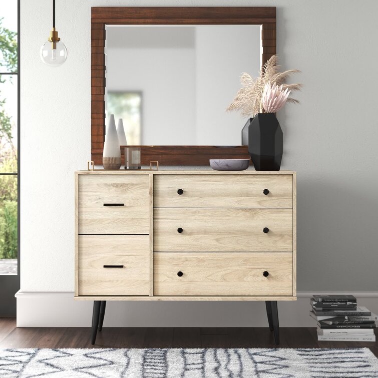 5 Drawer Chest Dresser, Modern 35 Tall Storage Drawer