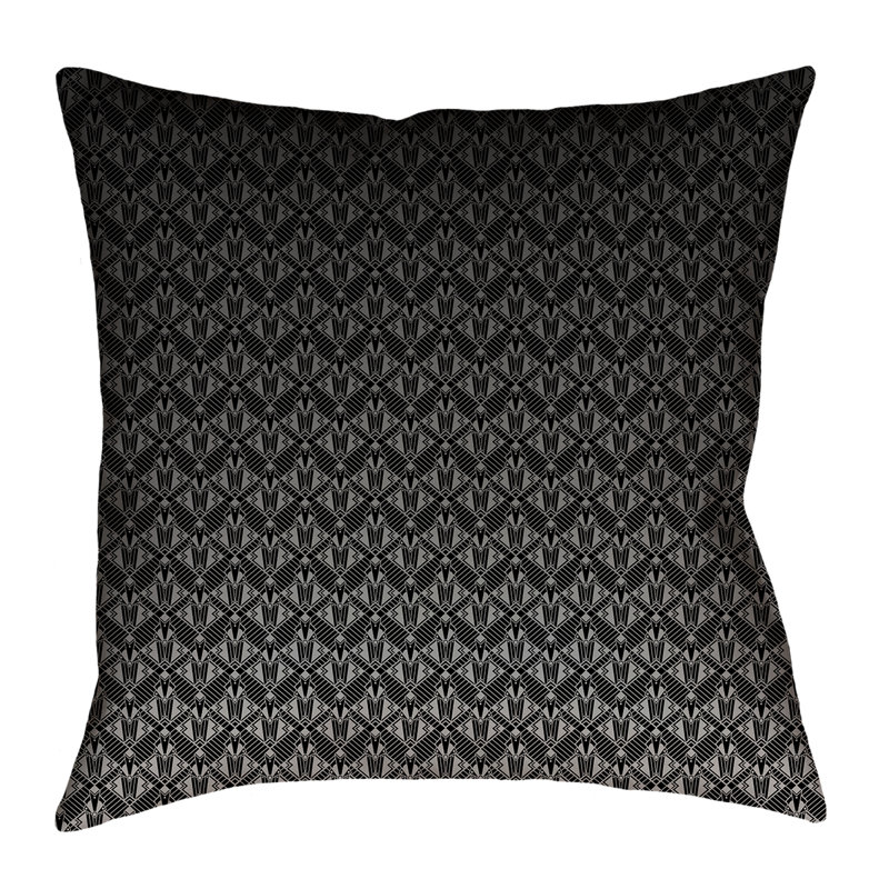 Housse de coussin Katelyn Elizabeth, Polyester filé, 16 po x 16 po, Gris