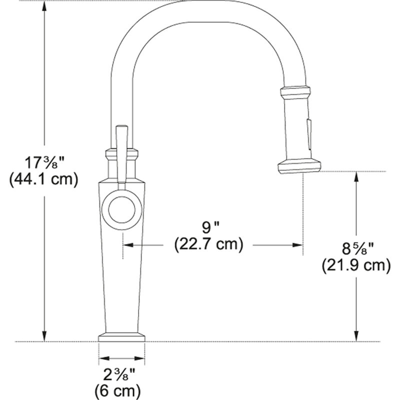 Absinthe Transitional Sleek Pull Down Single Handle Kitchen Faucet, Matte Black