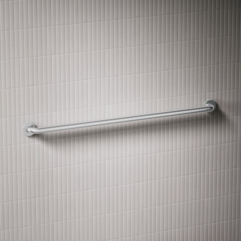 Barre d'appui contemporaine, L 42 po, Acier inoxydable poli