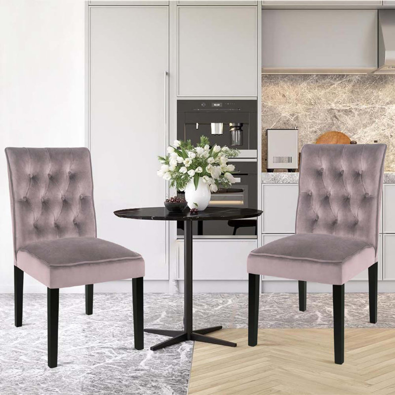 Jamie 46cm H Upholstered Side Chair, Light Pink