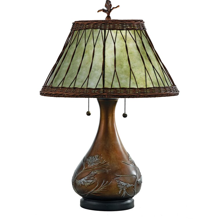 Battery Powered Live Edge Wood Table Lamp Loon Peak Base Color: Hickory Brown