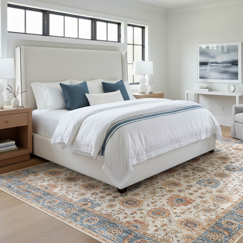  Dalileh Dream Mink Printed Chenille Rugs, Neutral/Multi, 9' x 12'