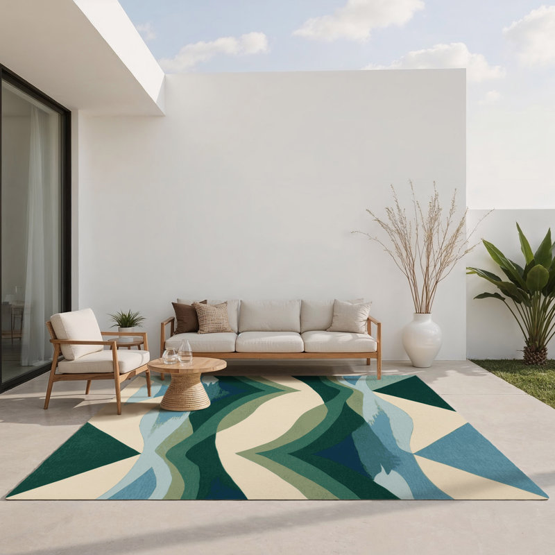 Tapis intérieur et extérieur Lunar, Rectangle 1 pi 6 po x 2 pi 6 po