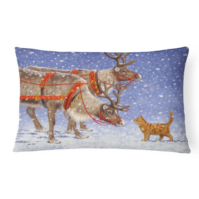  Coussin décoratif intérieur / extérieur Reindeer and Cat