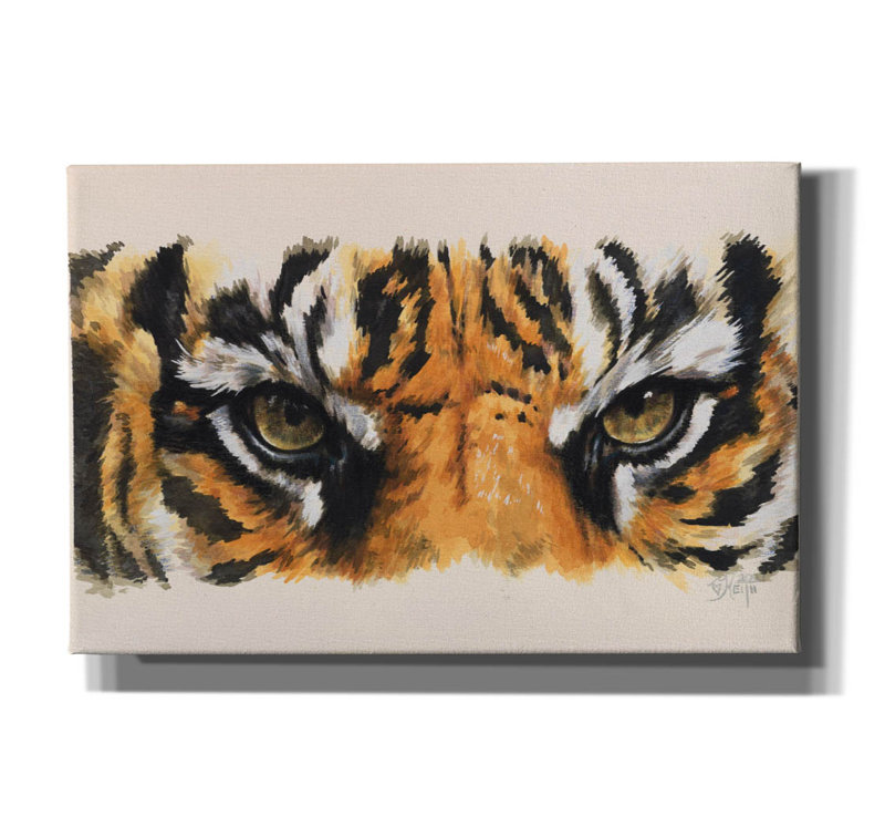 «Kemily Eyecatching Tiger» par Barbara Keith, H 12 po x l 18 po x P 0,75 po