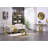 Liticia Coffee Table with Four Gold Geometric Mirror Bases and 48" Black Top