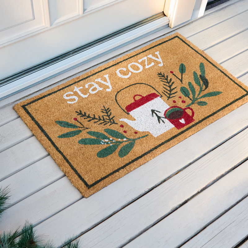  Paillasson Coir 17 po x 28 po, support en PVC, Stay Cozy