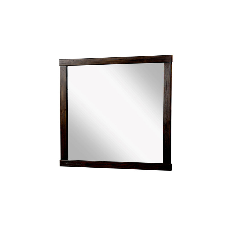 Miroir carré en chêne noueux