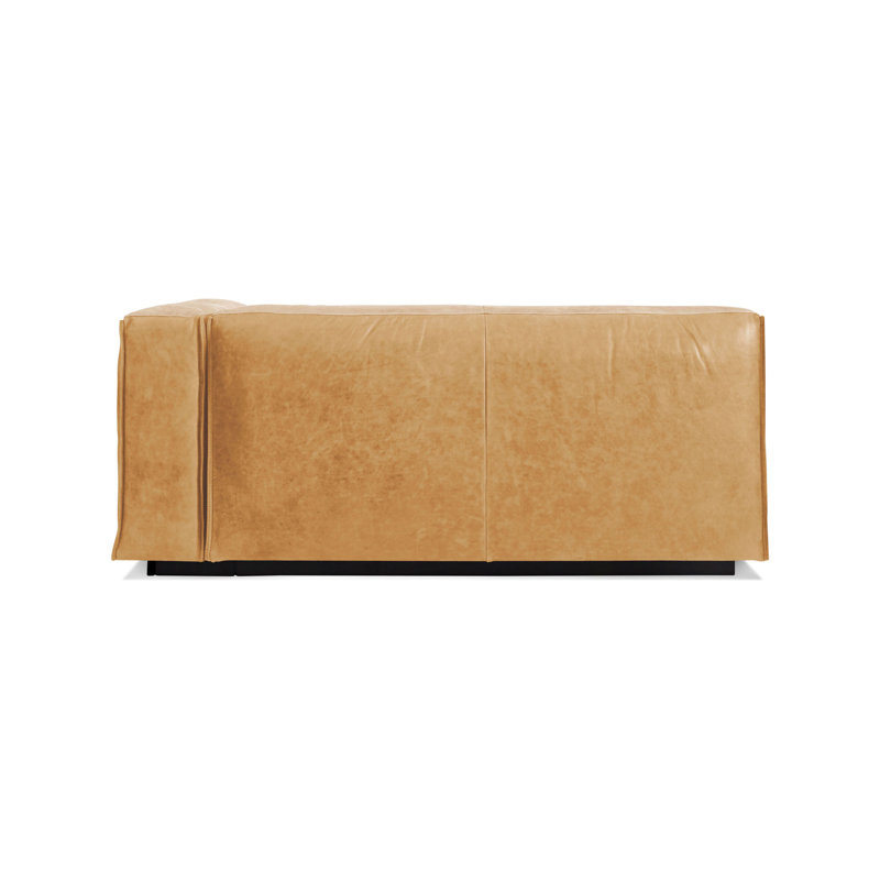 Cleon Chaise Lounge, Right Hand Facing, Camel Genuine Leather