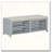 Distressed Shutter Storage Bench with Cushion and Sliding Door-459112118