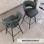 Tabouret de bar en suède tissé
