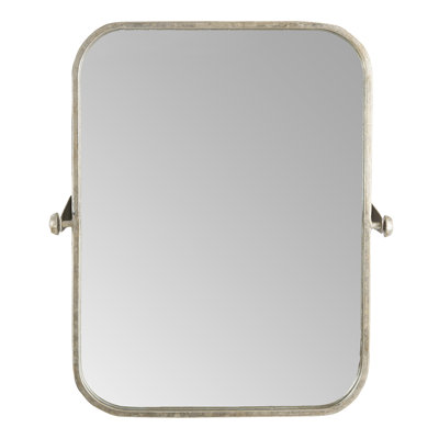 Miroir mural pivotant en métal