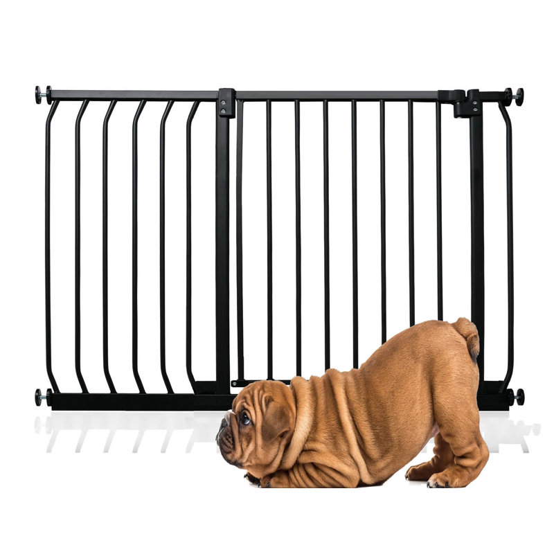 Metal Pressure Mounted Pet Gate, 98cm - 107cm, Black