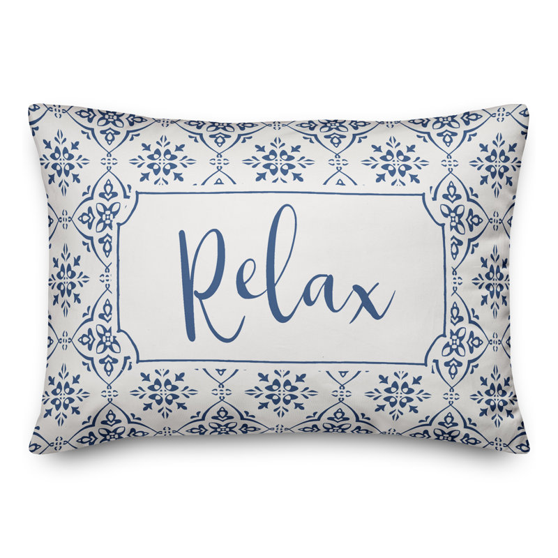  Housse de coussin rectangulaire et insert Relax, Bleu