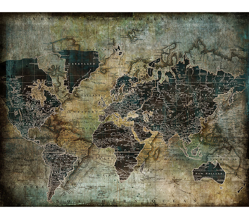 Ancient Geography Print by Sofia Fox, 47" H x 59" W, Outdoor