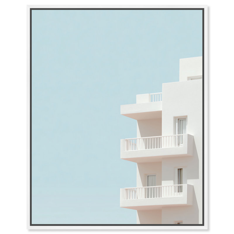 Sand Tinted Tiers II Print by Oliver Gal, 21"H x 17"W, White Floater Frame