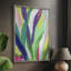 «Bright Tropical Abstraction», reproduction encadrée en V - bois massif-527185285