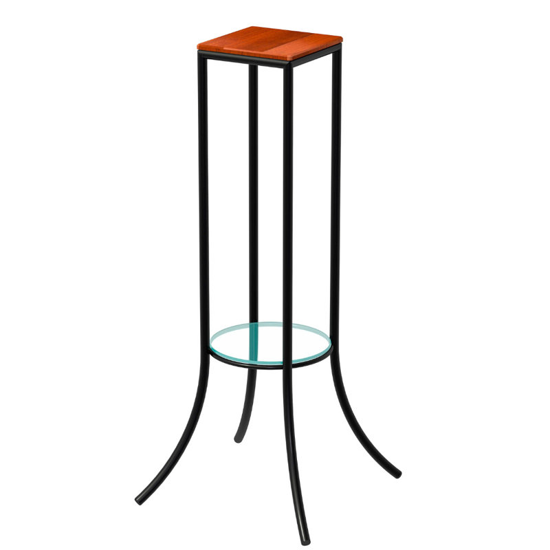 Holmestrand End Table, Dark Cherry, Black