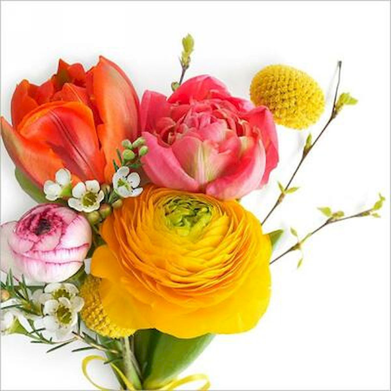 Serviettes jetables en papier avec fleurs