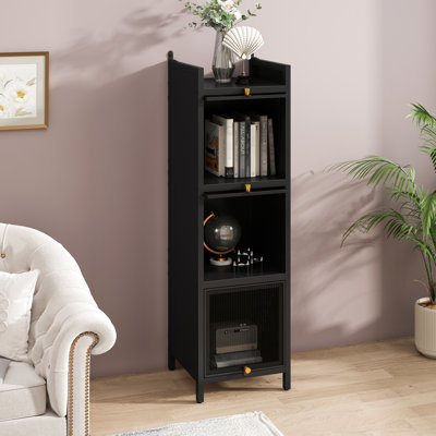 Armoire de porte moderne en verre à trois niveaux avec rangement à quatre niveaux pour hall d'entrée