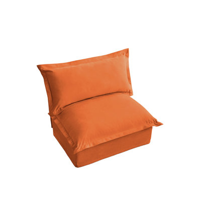 Canapé sans accoudoirs en chenille Koala Modern - Vibrant Orange