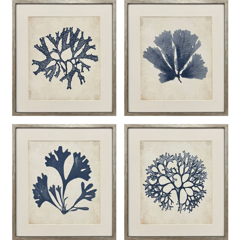 Indigo Sea Life Framed Art