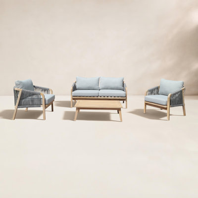 Naila 4-Person Acacia Patio Seating Group