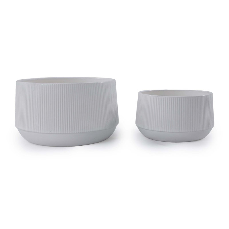2 pots de fleurs en céramique