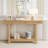 55" Farmhouse Fluted Console Table with Shelf Storage, Narrow Wooden Entryway Table for Behind Couch, Foyer, Hallway, Living Room-1772127634