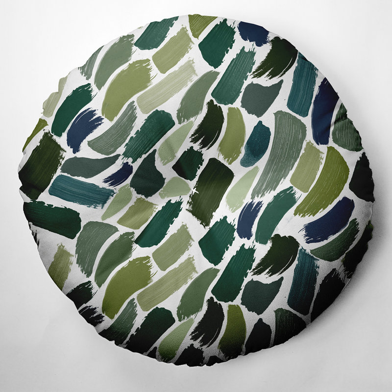 342_Oreiller de sol capitonné Wenstry Design, 26 po x 26 po, Vert