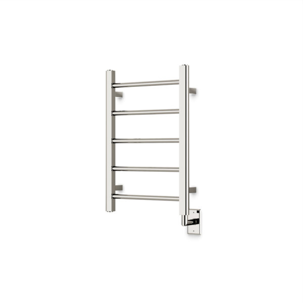 Ryton Wall Mount Electric Towel Warmer, Polished Nickel, 26" H x 18" W x 5.19" D