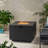 Outdoor Iron Square Propane Fire Pit, Tank Inside, Brushed - 50,000 BTU-1488055556