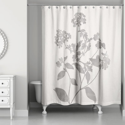 Rideau de douche simple à motif floral