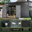 10 Ft. W X 8 Ft. D Metal Lean-to Storage Shed With Three Doors