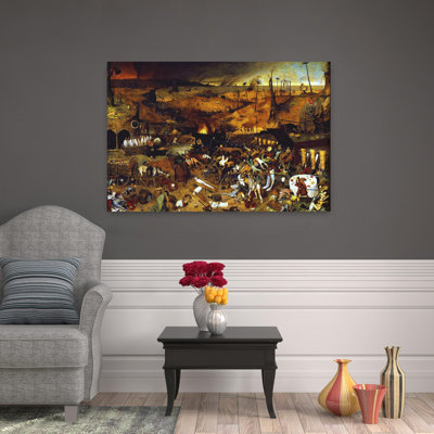 The Triumph Of Death Classic Abstract Contemporary Landscape Architecture Wall Art Print 1 Piece Wrapped Canvas Wall Art