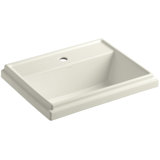 Tresham® Ceramic Rectangular Drop-In Bathroom Sink with Overflow