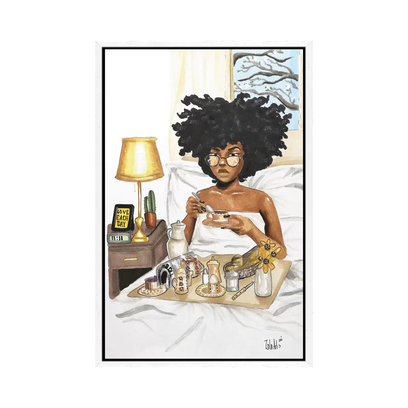 An Ode To Nina - Print on Canvas, 66.04 cm H x 45.72 cm W, White Framed