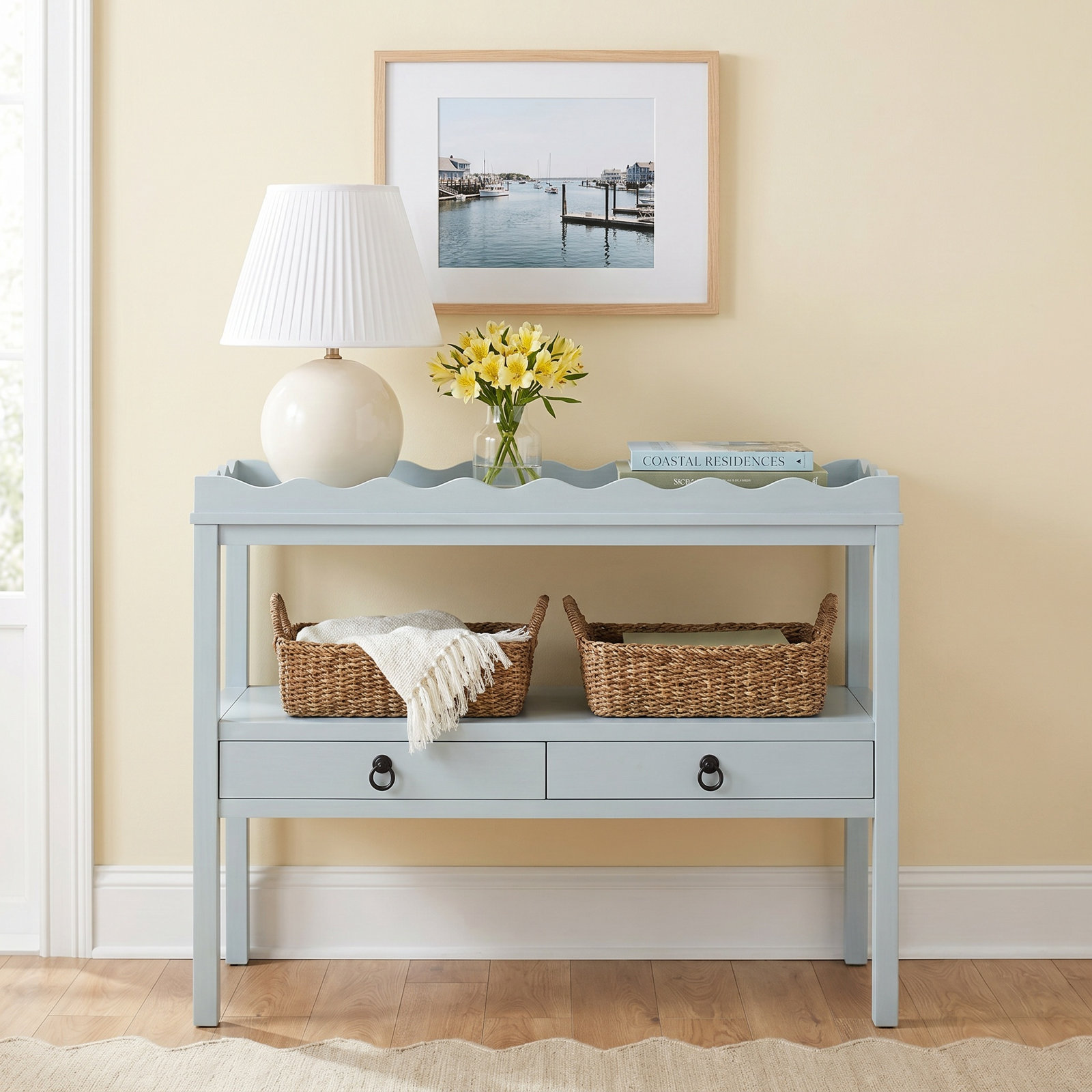Gwenlyn 35" Console Table, Winter Sky
