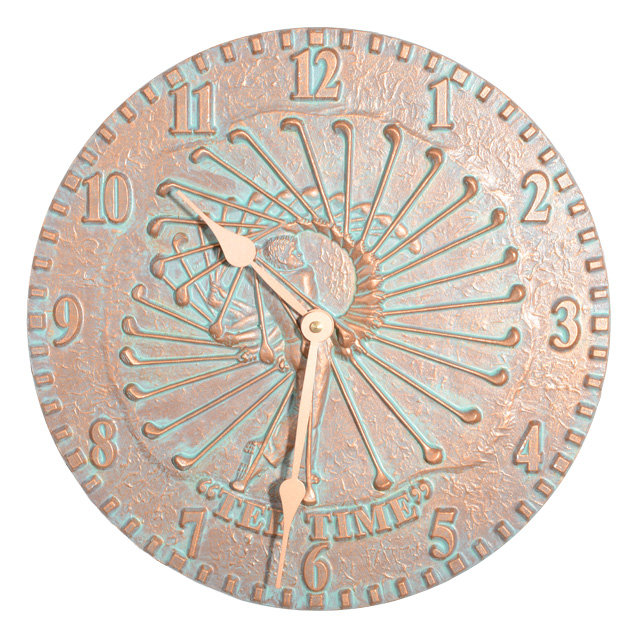 Horloge murale golfeur 12 po, Cuivre Verdi