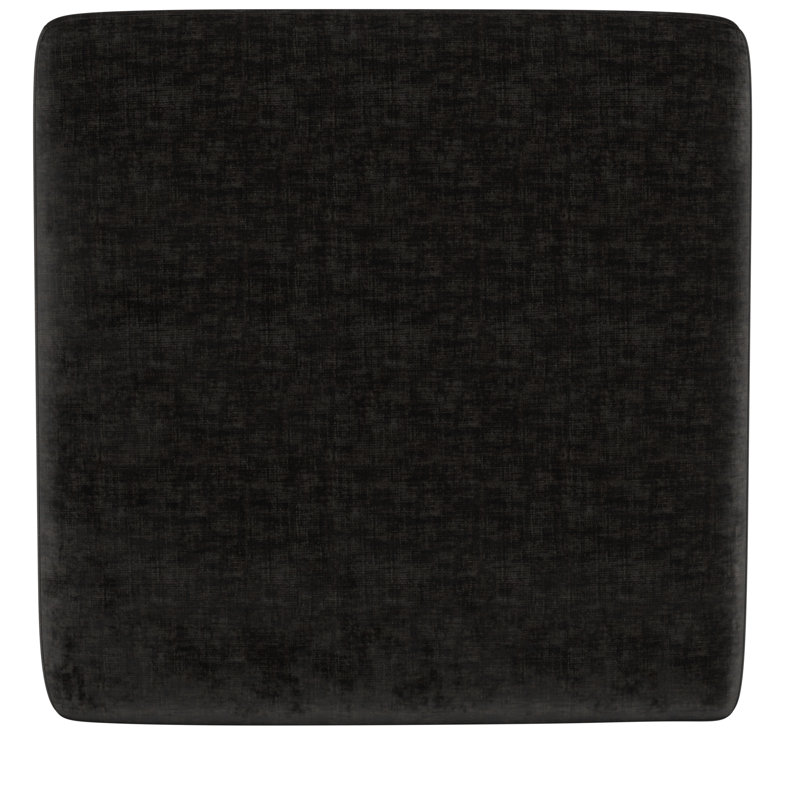 black upholstered storage ottoman
