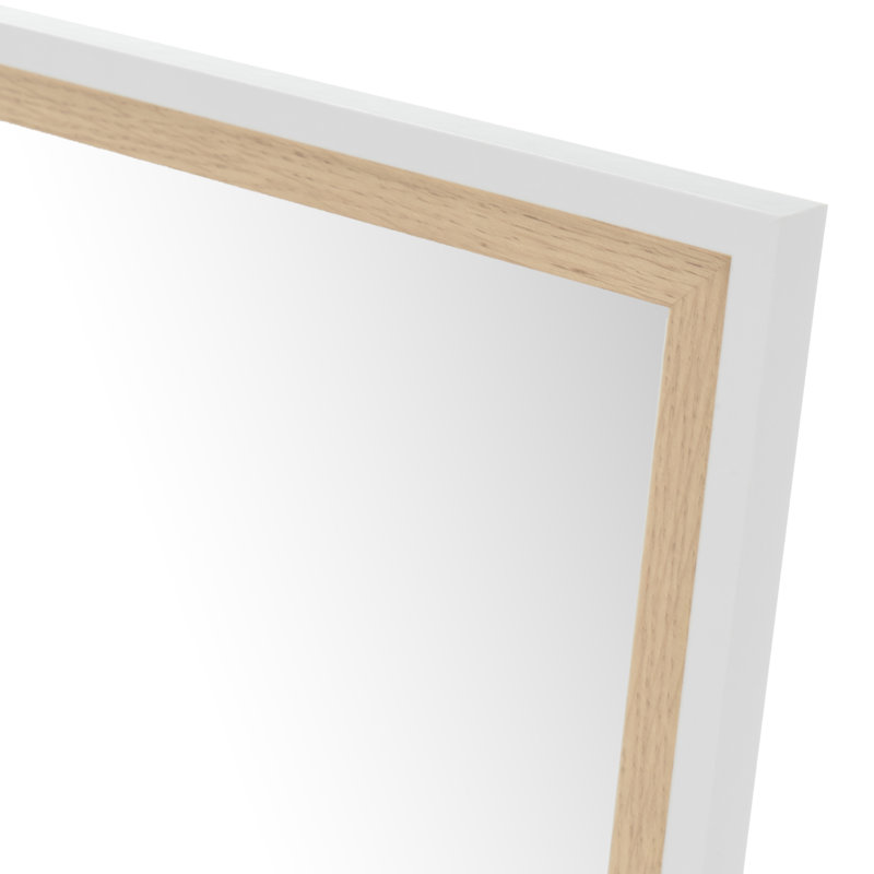 Rectangle Floor Mirror, Natural Wood