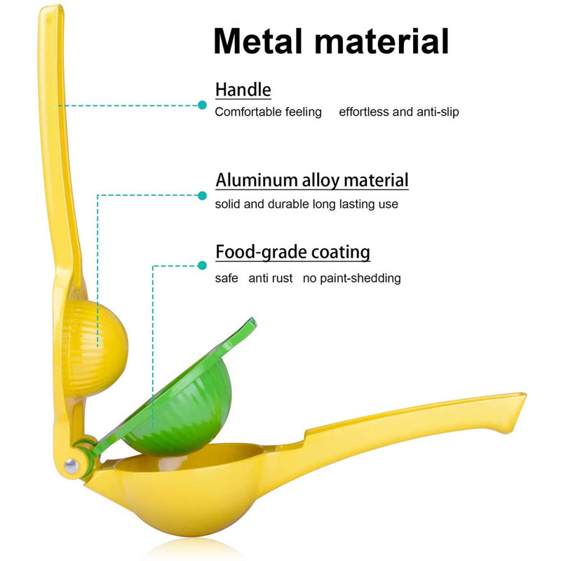 2-in-1 Metal Manual Lemon Lime Squeezer Juicer
