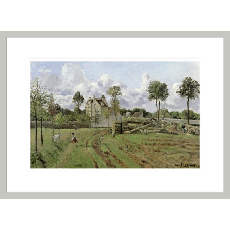 «Landscape Louveciennes» par Camille Pissarro, impression giclée sur cadre, 15.89" H x 21.75" W