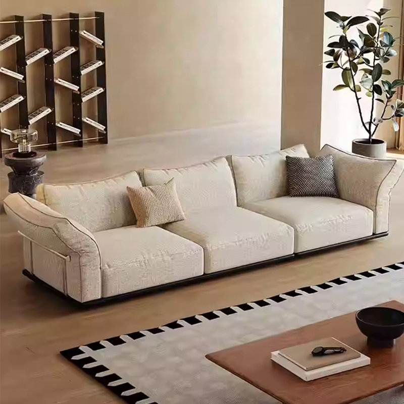 Canapé à pétales flottant en tissu antique, H 34,64 po x l 98,42 po x P 37,79 po