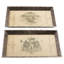 Ensemble de 2 plateaux de service