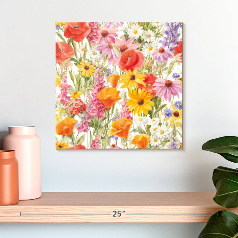 Harnek Wildflowers In Bloom Pattern I, 16'' H x 16'' W