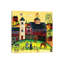 «Red Barn Farmyard Folk Art» par Cheryl Bartley, reproduction d'art graphique sur toile tendue-55903089