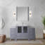 Meuble-lavabo simple avec armoires latérales, comptoir en céramique et miroir-1148205650